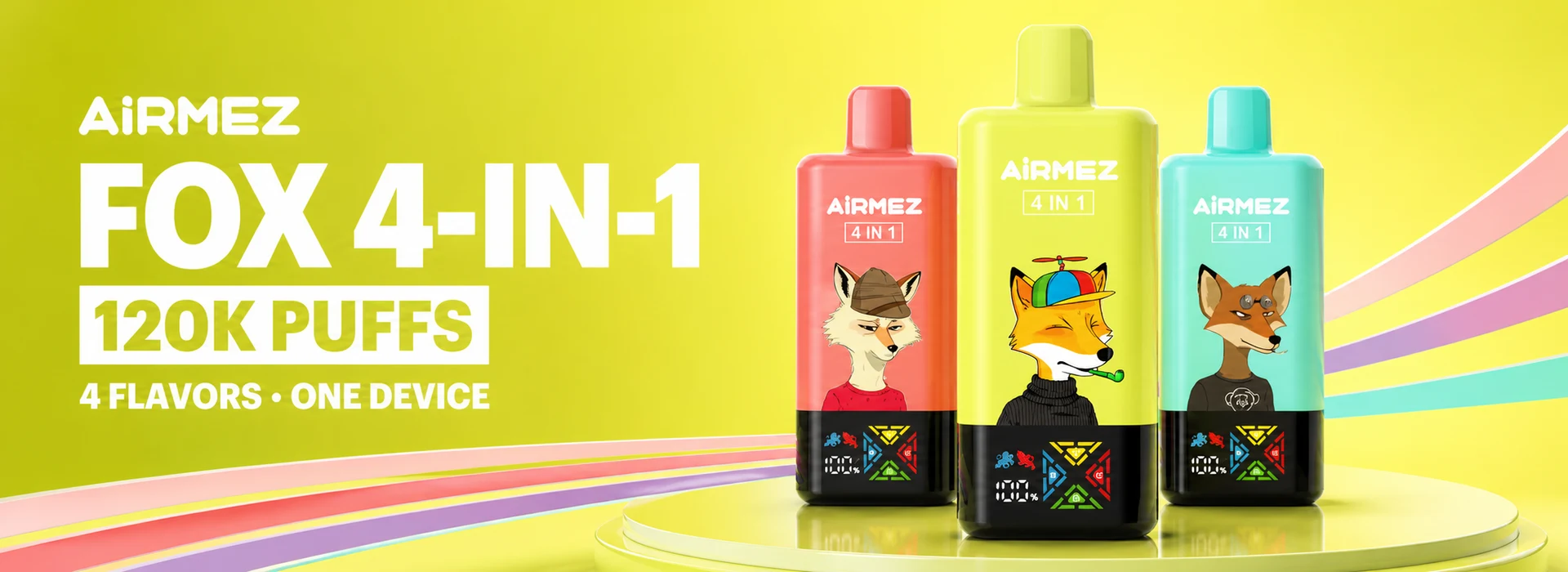 airmez-vape-fox-4in1-120000puffs-disposable-vape-flavor-mixed-e-cig-e-shisha-10-options-available vape products